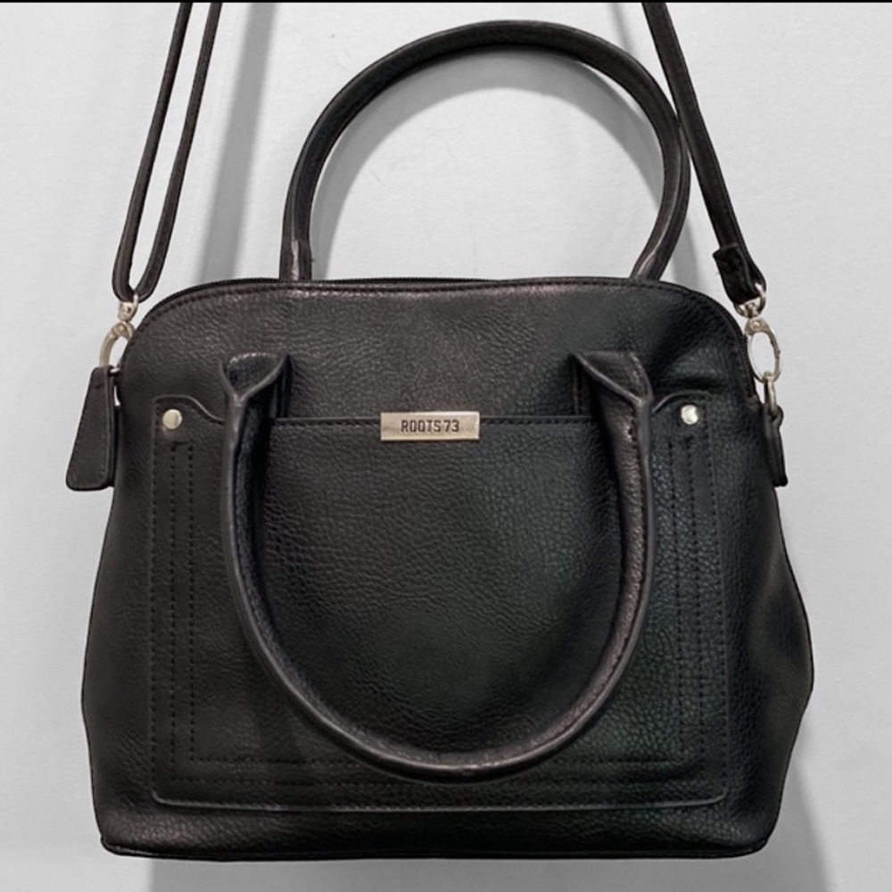 Roots Black Satchel Handbag